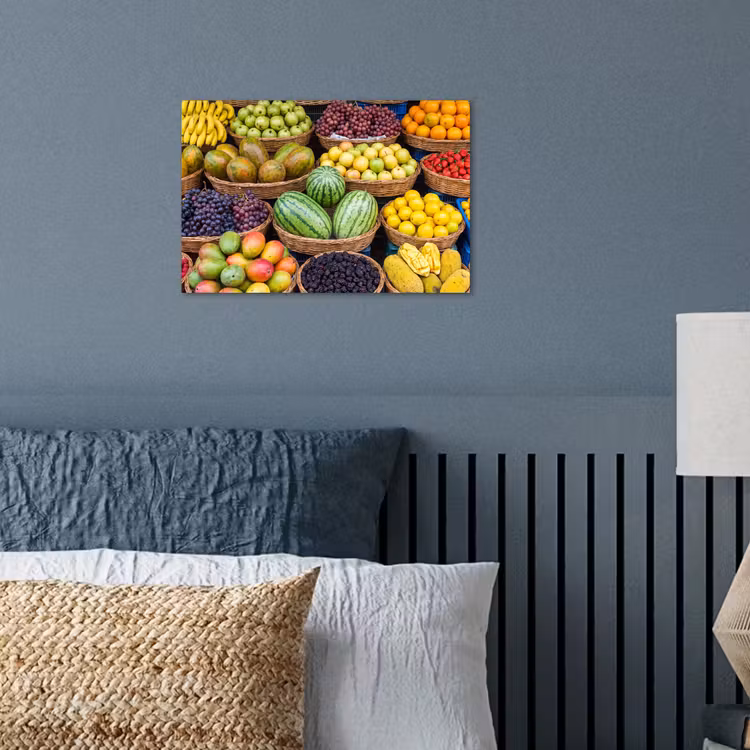 Poster - Fruit - Market - Colorful - Fruit - Markt - Kleurrijk poster papier klein