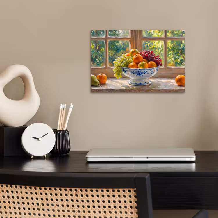 Poster - Fruit - Windowsill - Nature - Fruit - Vensterbank - Natuur poster papier klein