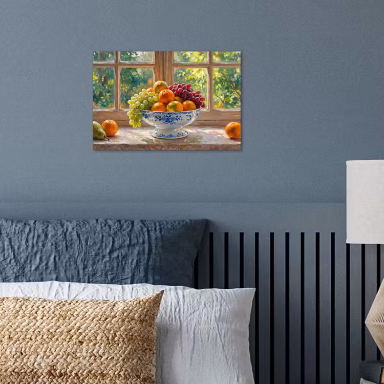 Poster - Fruit - Windowsill - Nature - Fruit - Vensterbank - Natuur poster papier klein