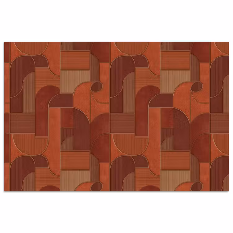 Geometrisch - Abstract - Textuur - Bruin poster papier klein 62 -3d