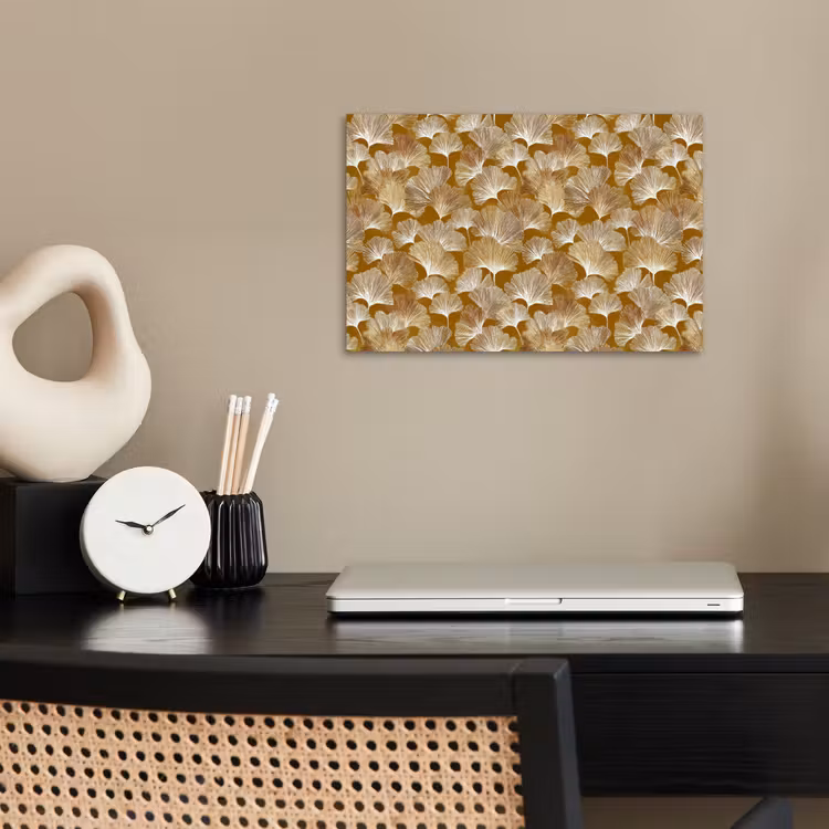 Ginkgo - Bladeren - Goud poster papier klein 62 -sfeer1