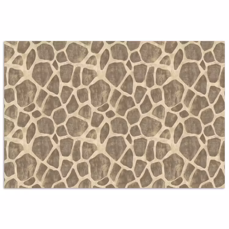 Giraf - Patroon - Beige - Bruin poster papier klein 62 -3d
