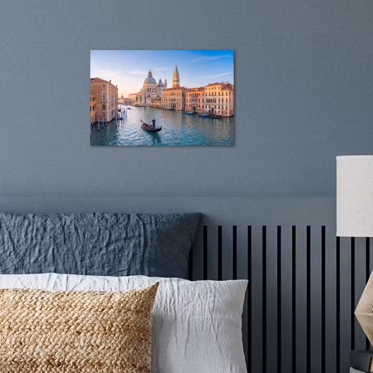 Gondel - Venetië - Kanaal - Stadsgezicht - Avondlicht poster papier klein -sfeer2