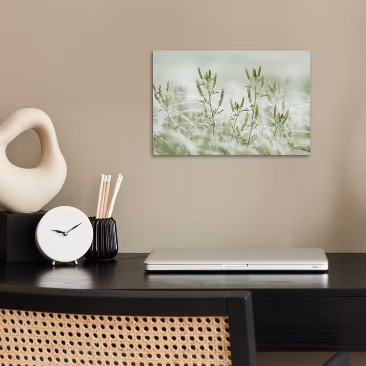 Grassen - Minimalistisch - Groen poster papier klein -sfeer1