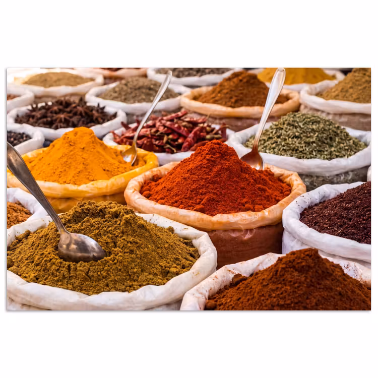 Poster - Herbs - Market - Food - Kruiden - Markt - Eten poster papier klein