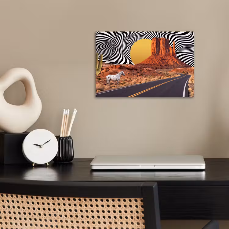 Poster - Horse - Desert - Nature - Paard - Woestijn - Natuur poster papier klein