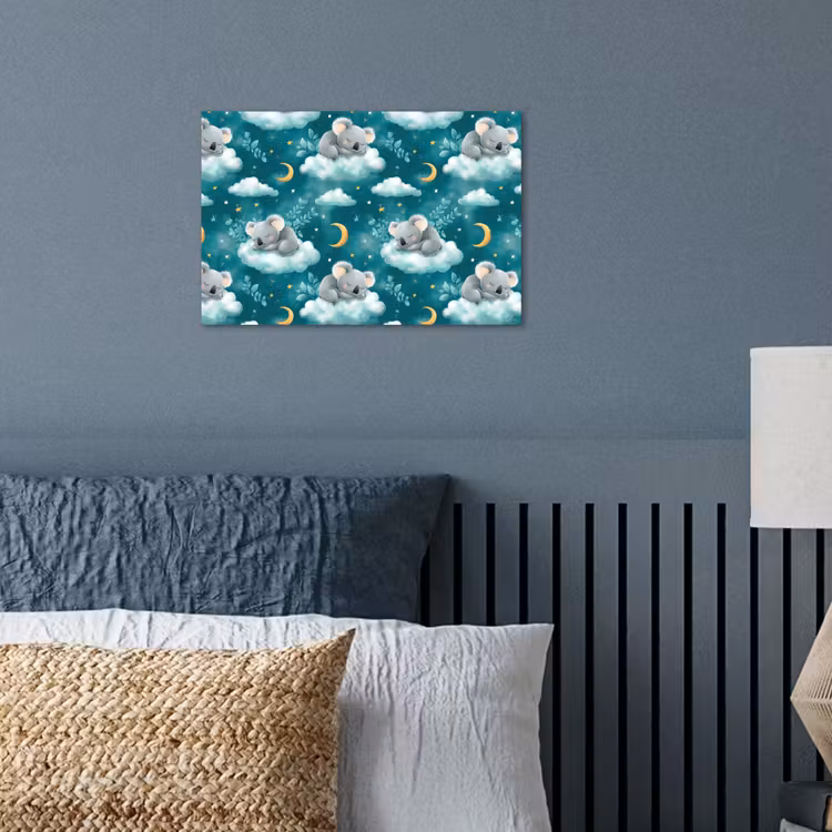 Koala's - Betoverend - Blauw poster papier klein 62 -sfeer2