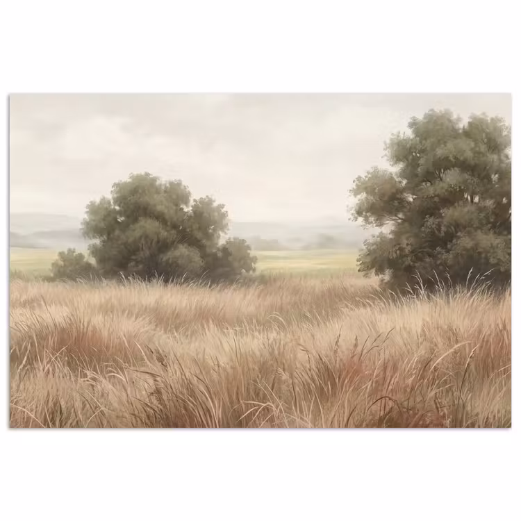Landschap - Minimalistisch - Beige poster papier klein -3d
