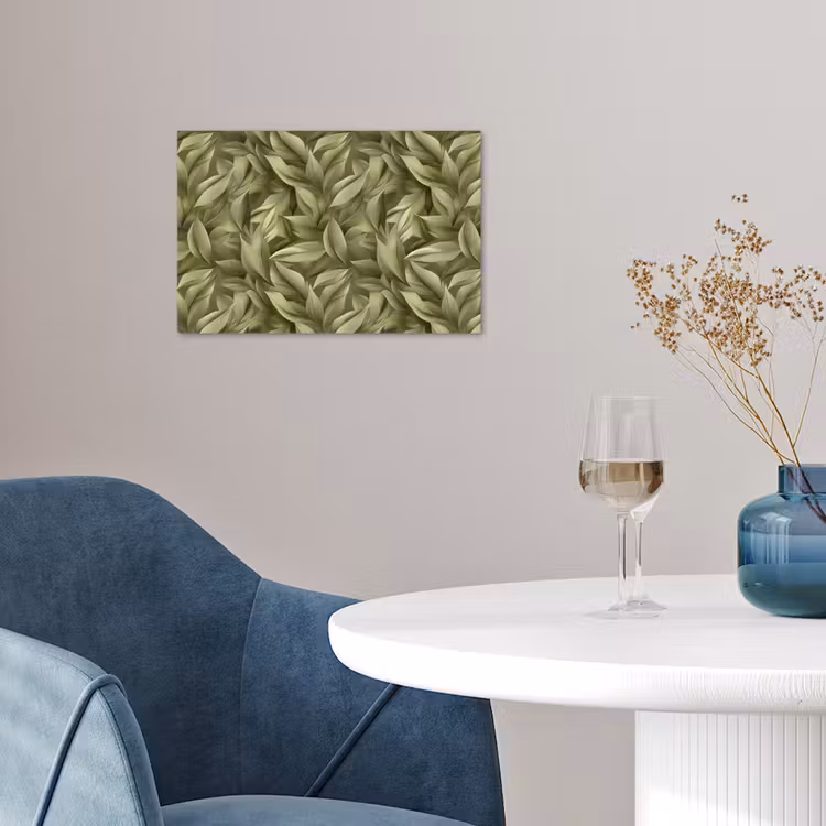 Bladeren - Modern - Groen poster papier klein 62 -sfeer3