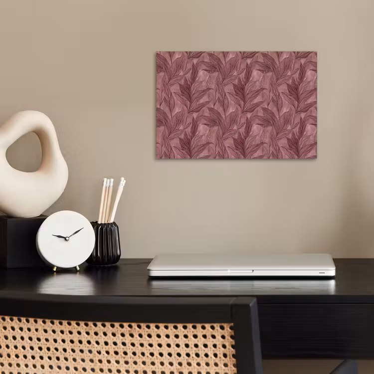 Bladeren - Patroon - Paars poster papier klein 62 -sfeer1