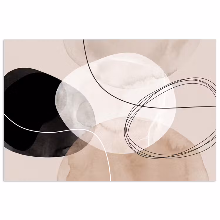 Poster - Lines - Wavy - Art - Lijnen - Golvend - Kunst poster papier klein