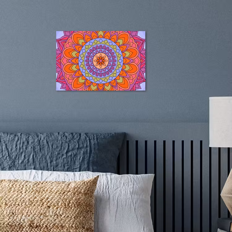 Mandala - Cirkel - Abstract - Kleurrijk - Patroon poster papier klein -sfeer2