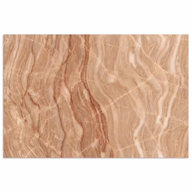 Marmer - Ader - Natuur - Abstract - Beige poster papier klein -3d