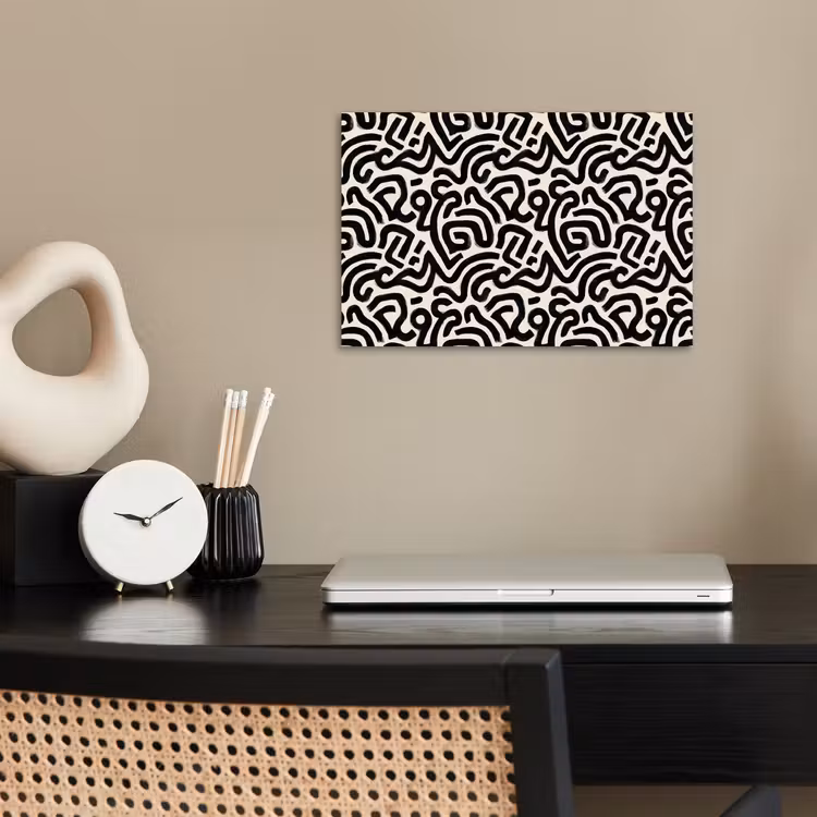 Modern - Abstract - Zwart poster papier klein 62 -sfeer1