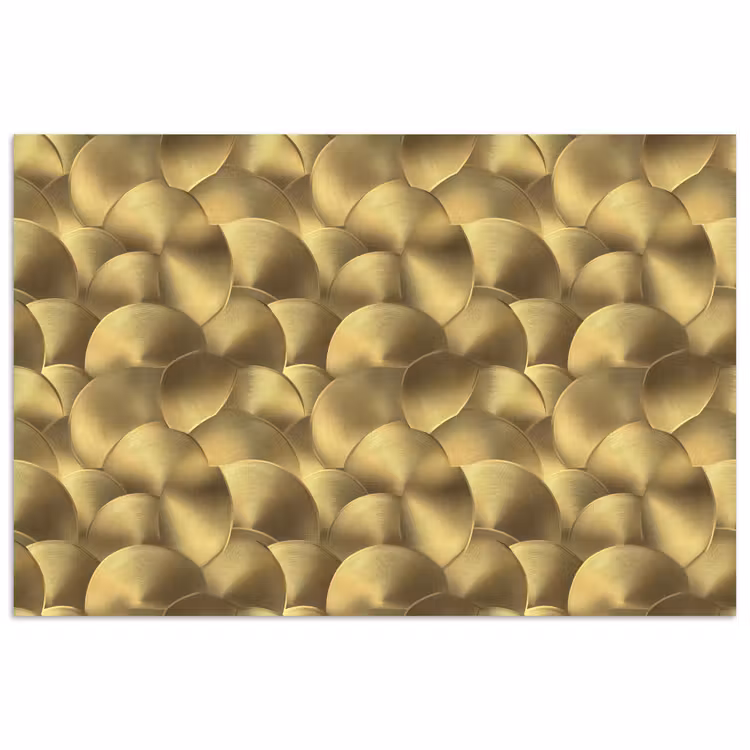 Modern - Cirkel - Goud poster papier klein 62 -3d