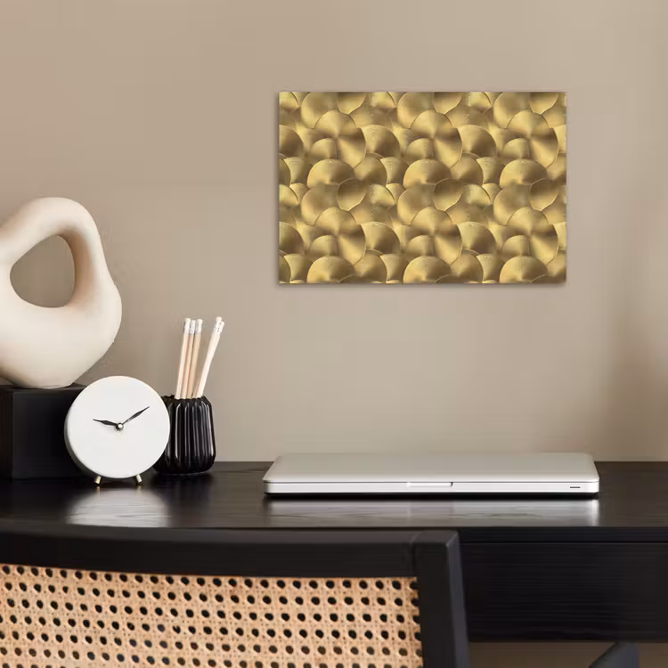 Modern - Cirkel - Goud poster papier klein 62 -sfeer1