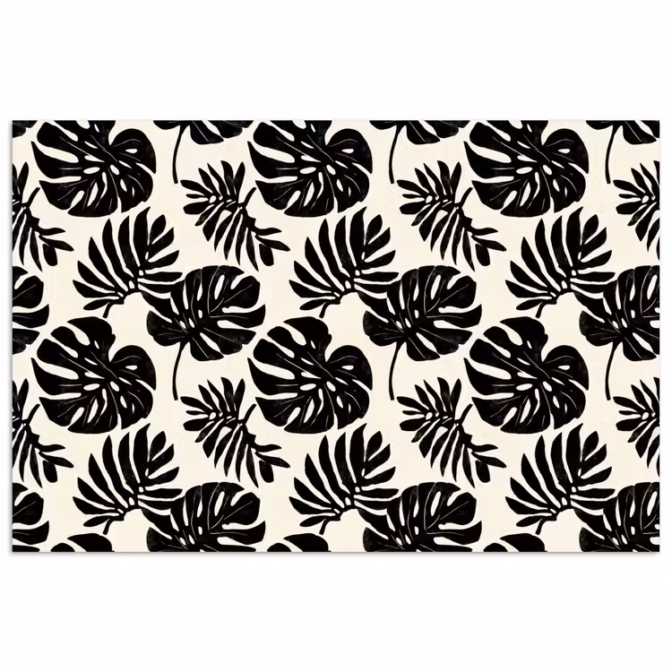 Modern - Monstera - Zwart poster papier klein 62 -3d