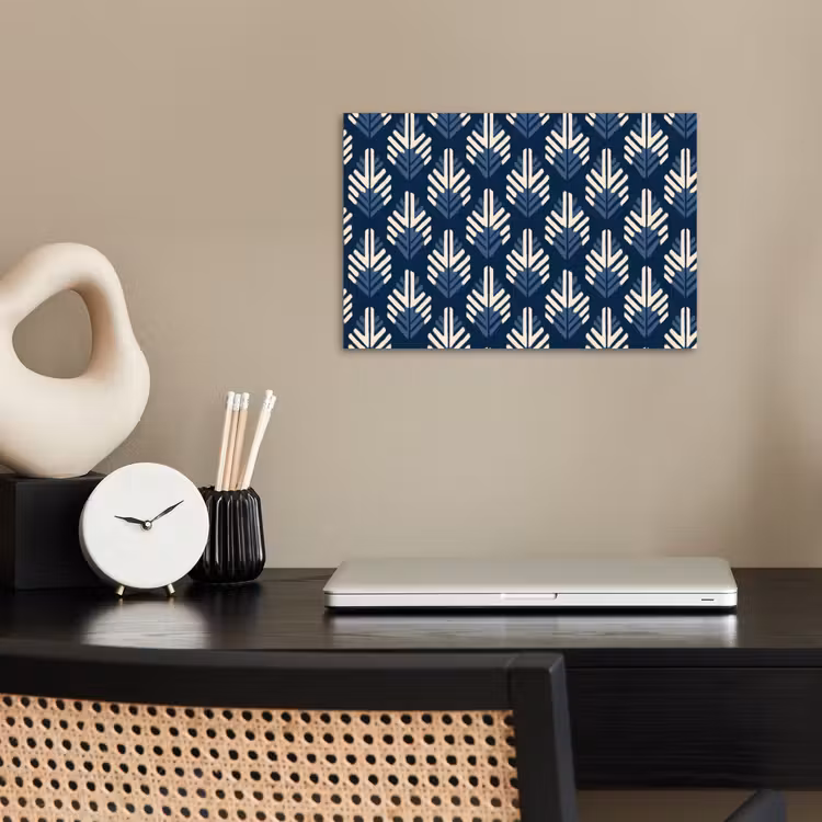 Modern - Patroon - Blauw poster papier klein 62 -sfeer1