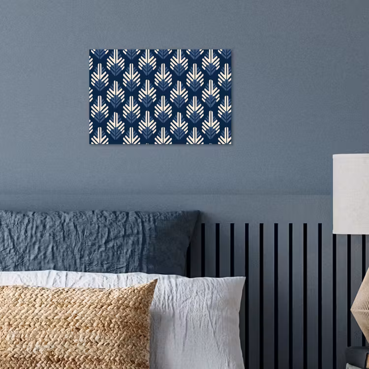 Modern - Patroon - Blauw poster papier klein 62 -sfeer2