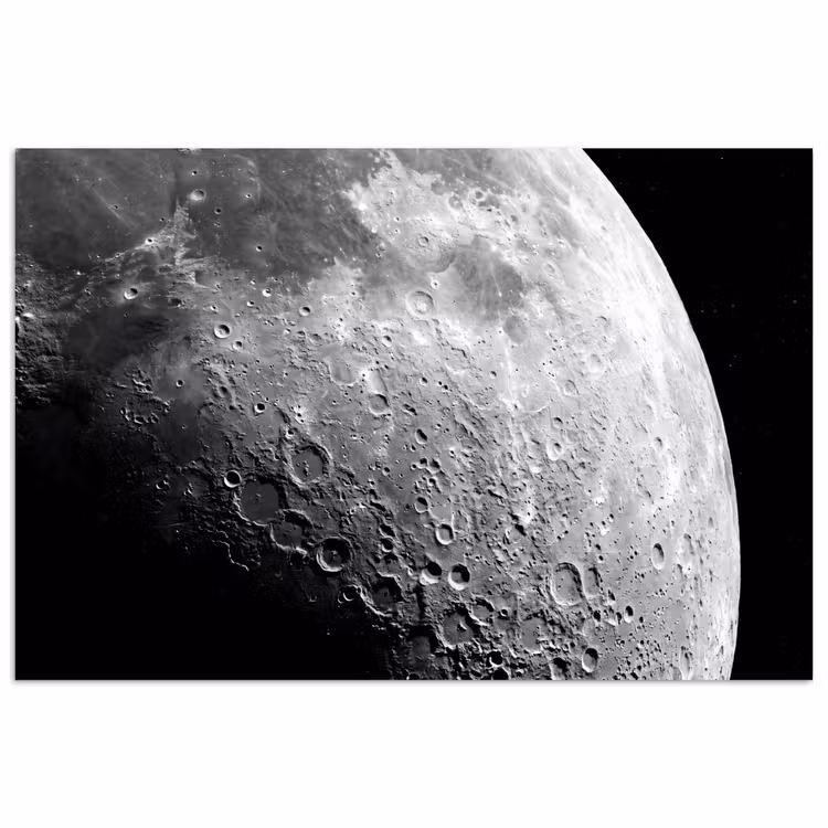 Poster - Moon - Craters - Space - Maan - Kraters - Ruimte poster papier klein