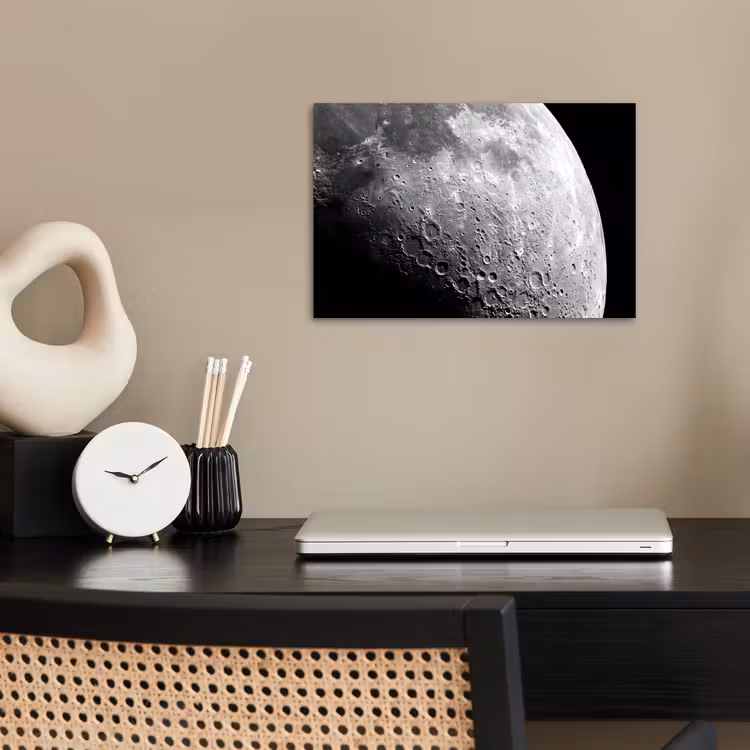 Poster - Moon - Craters - Space - Maan - Kraters - Ruimte poster papier klein