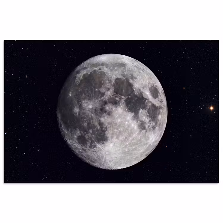 Poster - Moon - Stars - Space - Maan - Sterren - Ruimte poster papier klein