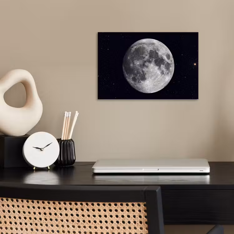 Poster - Moon - Stars - Space - Maan - Sterren - Ruimte poster papier klein