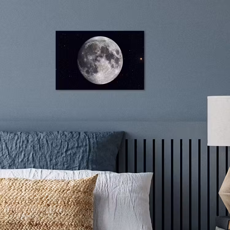 Poster - Moon - Stars - Space - Maan - Sterren - Ruimte poster papier klein