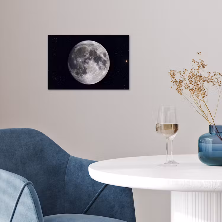 Poster - Moon - Stars - Space - Maan - Sterren - Ruimte poster papier klein