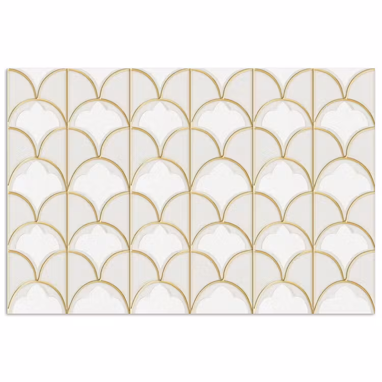 Mozaïek - Bogen - Goud poster papier klein 62 -3d