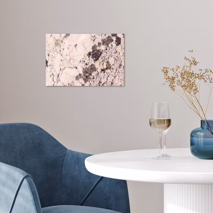 Natuursteen - Patroon - Abstract - Beige - Grijs poster papier klein -sfeer3