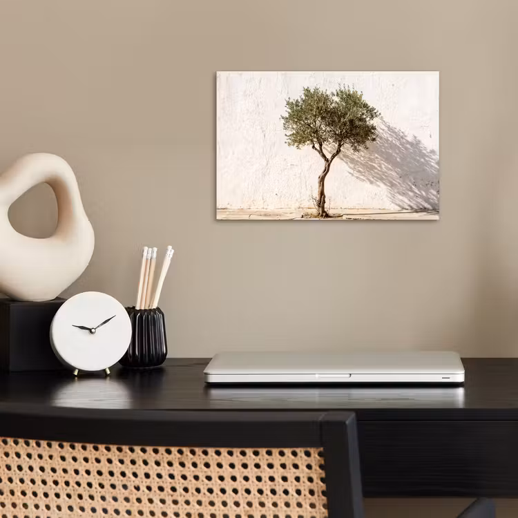 Poster - Olive Tree - Wall - White - Olijfboom - muur - wit poster papier klein