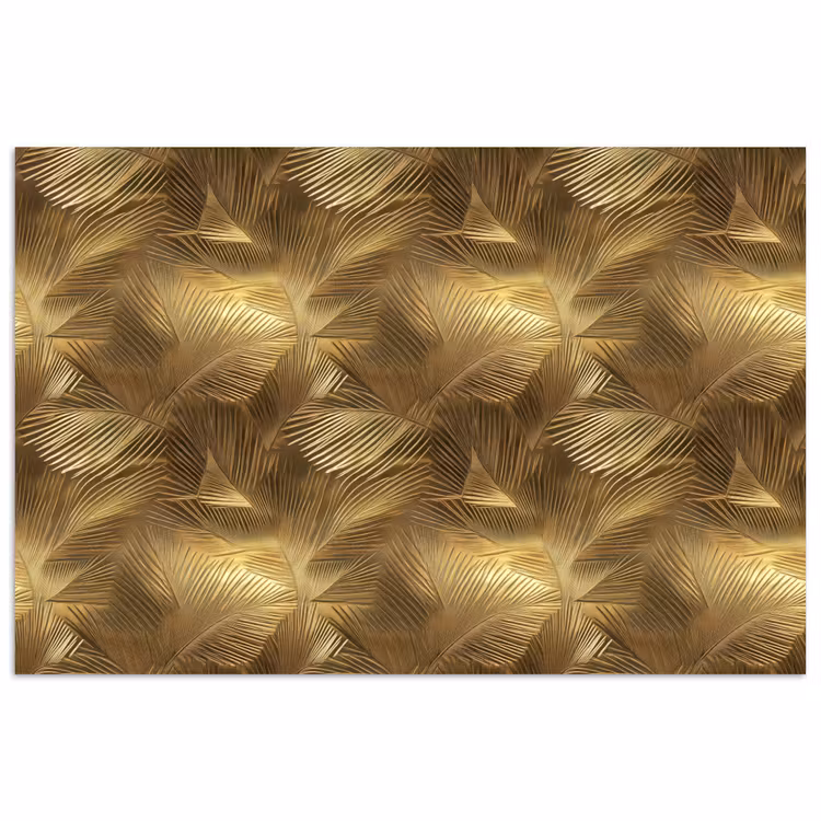 Palm - Waaier - Goud poster papier klein 62 -3d
