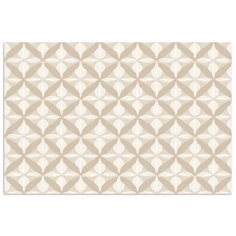 Patroon - Klassiek - Beige poster papier klein 62 -3d