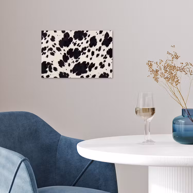 Patroon - Vacht - Zwart - Wit poster papier klein -sfeer3