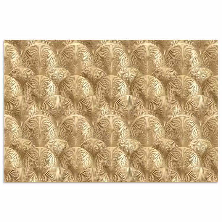 Patroon - Waaier -  Goud poster papier klein 62 -3d