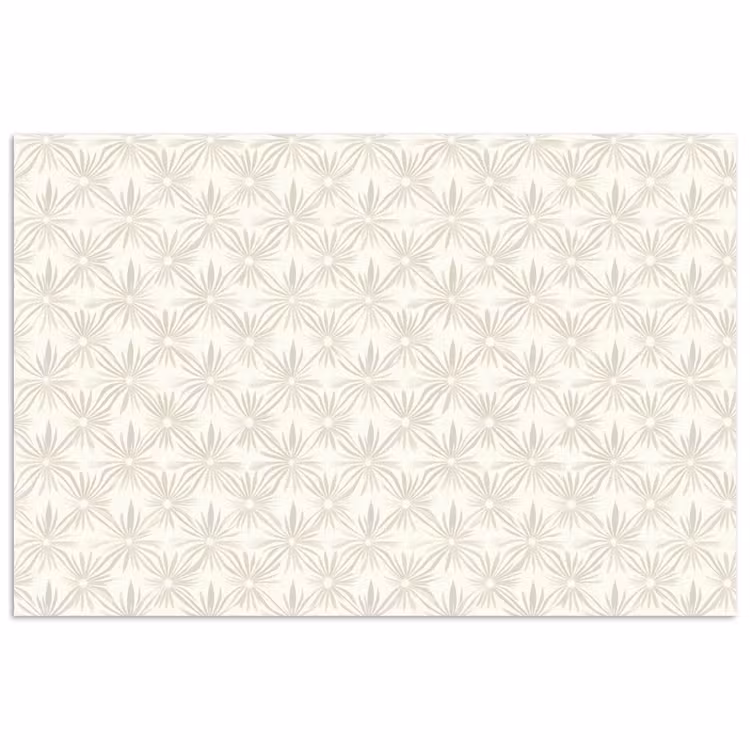 Patroon - Bloemen - Beige poster papier klein 62 -3d