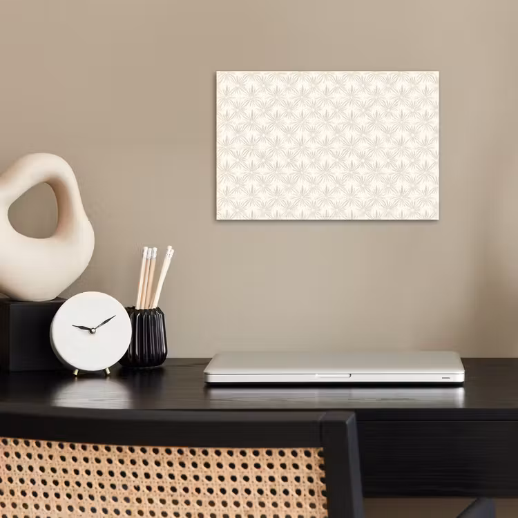 Patroon - Bloemen - Beige poster papier klein 62 -sfeer1