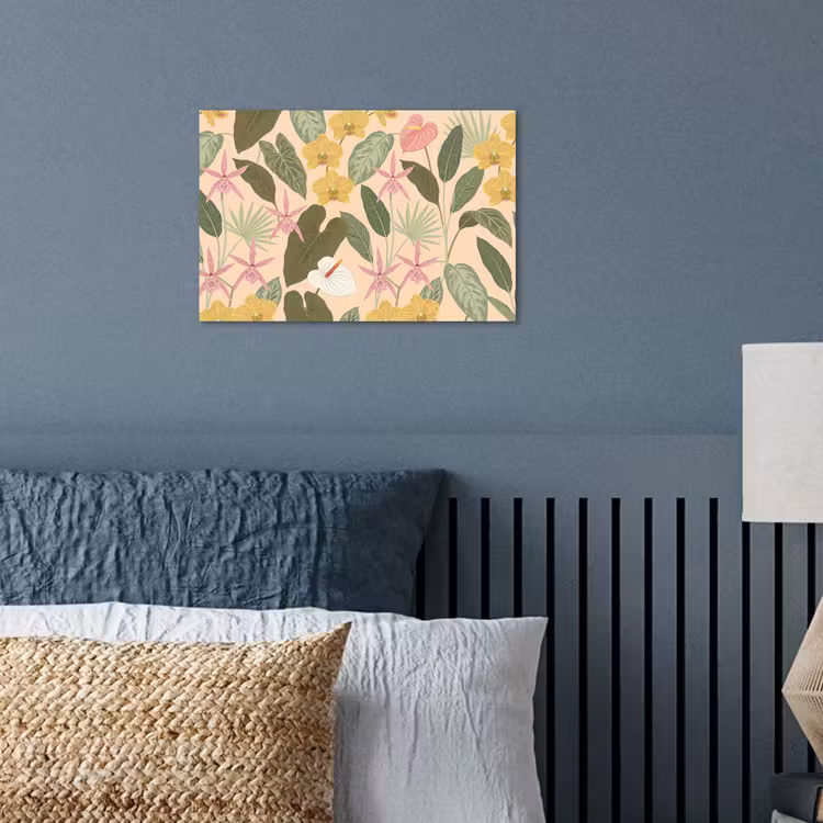 Patroon - Bloemen - Kleurrijk poster papier klein -sfeer2