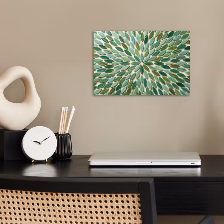 Patroon - Blad - Groen - Abstract poster papier klein -sfeer1