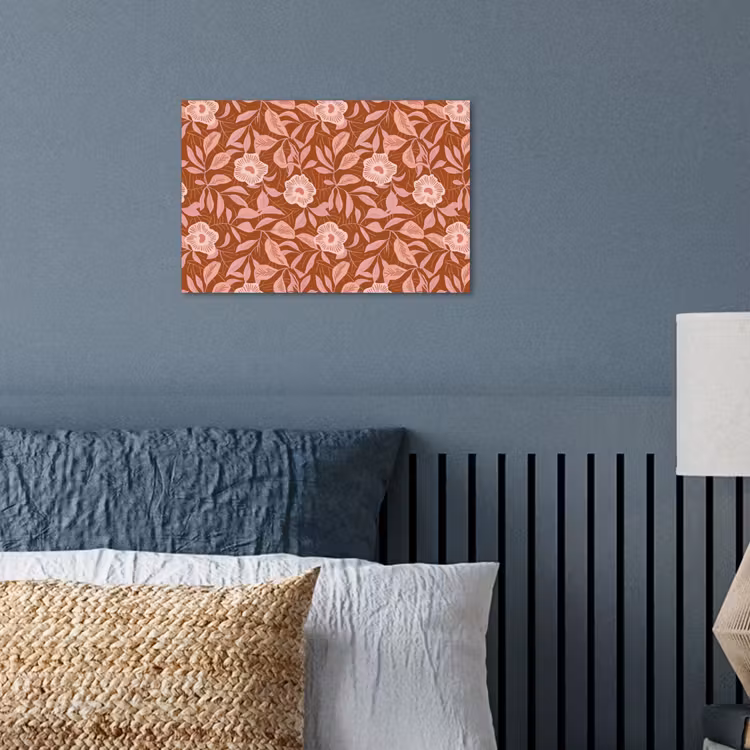 Patroon - Bladeren - Terracotta poster papier klein 62 -sfeer2