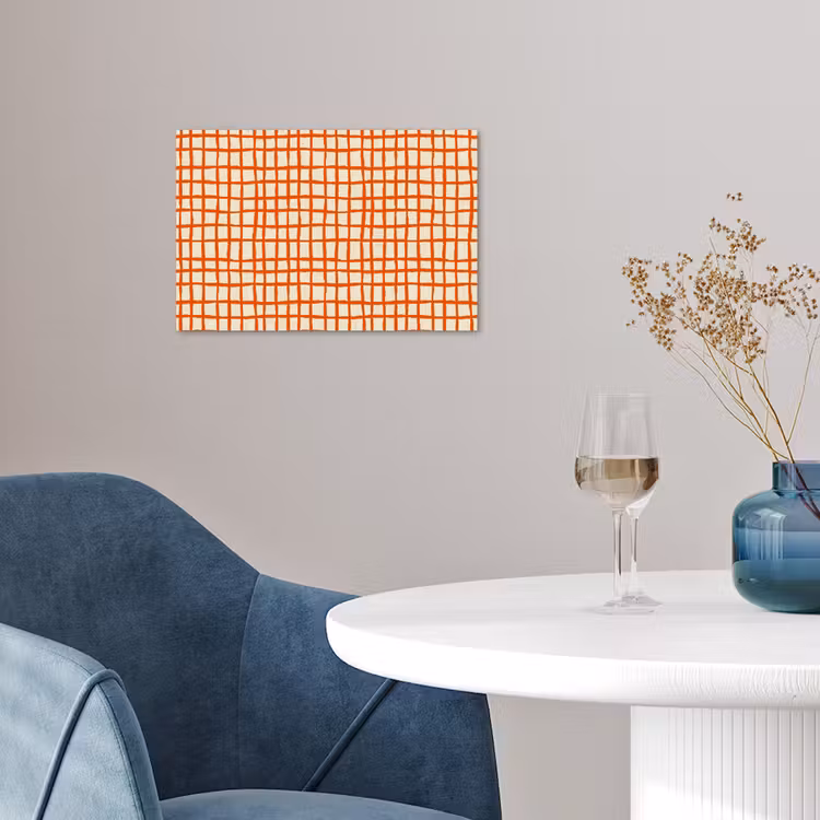 Patroon - Lijnen - Oranje poster papier klein 62 -sfeer3