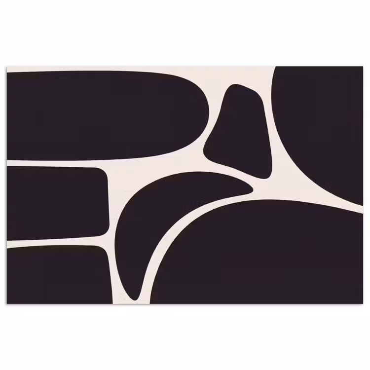 Poster - Pattern - Organic - Black - Patroon - Organisch - Zwart poster papier klein