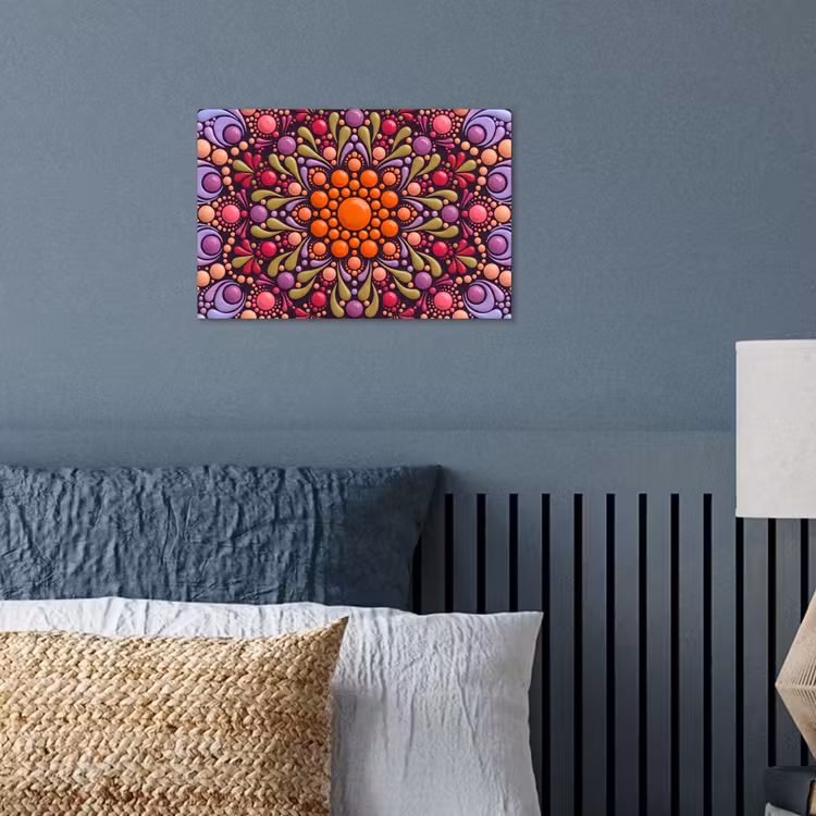 Patroon - Stippen - Abstract - Modern - Kleurrijk poster papier klein -sfeer2