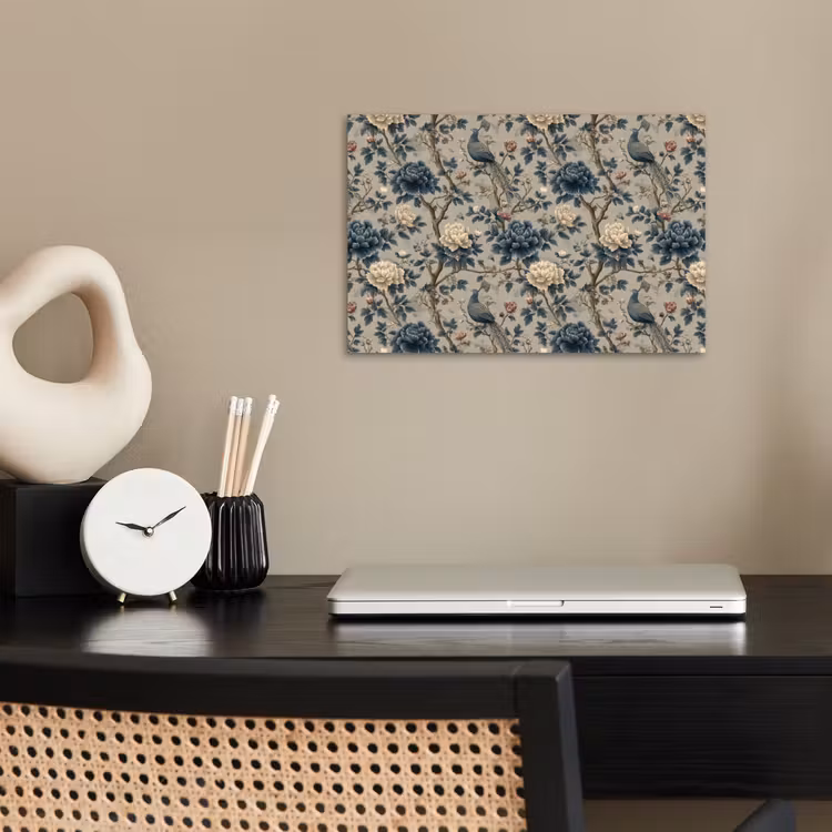 Pauw - Bloemen - Blauw poster papier klein 62 -sfeer1