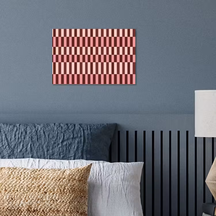 Roze - Rood - Blokjes poster papier klein 62 -sfeer2
