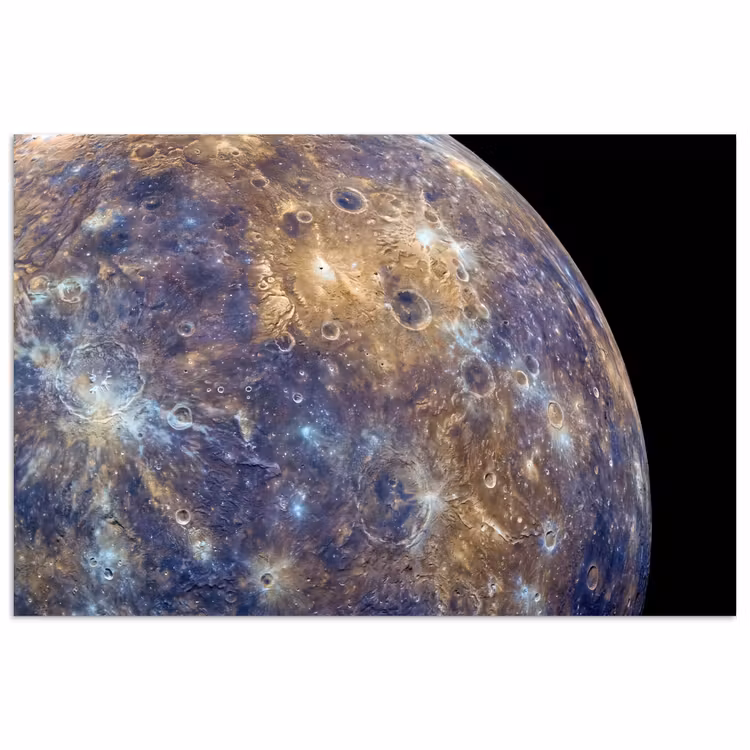 Poster - Planet - Craters - Space - Planeet - Kraters - Ruimte poster papier klein