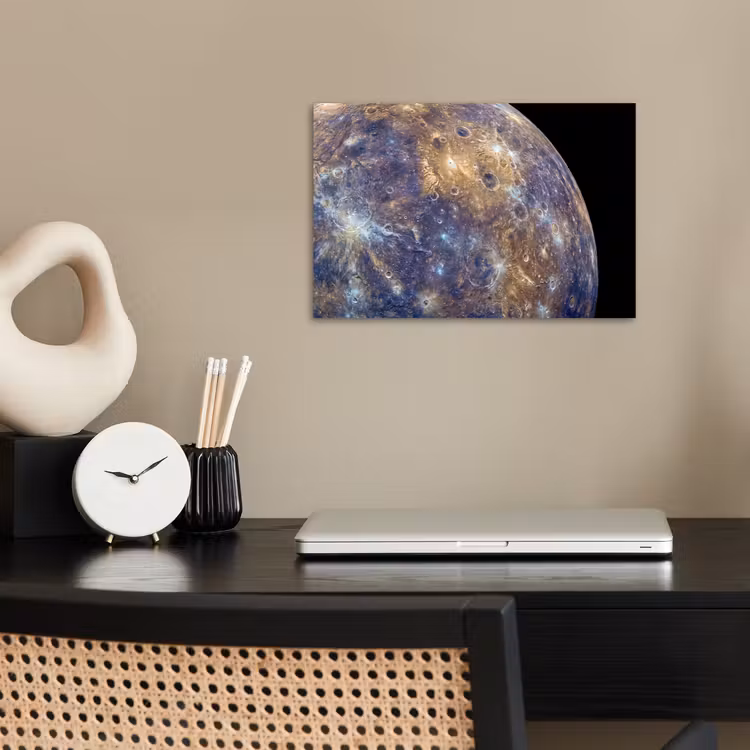 Poster - Planet - Craters - Space - Planeet - Kraters - Ruimte poster papier klein