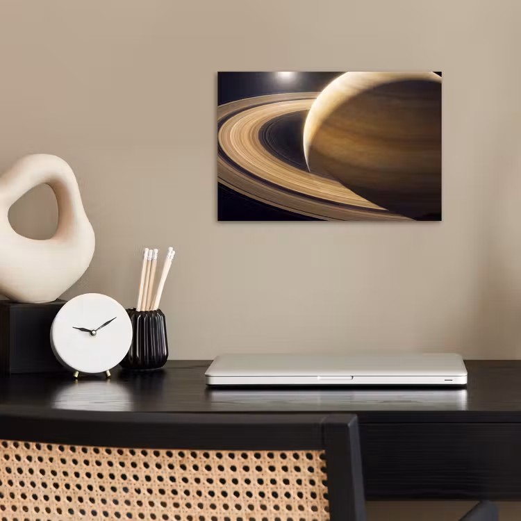 Poster - Planet - Rings - Space - Planeet - Ringen - Ruimte poster papier klein