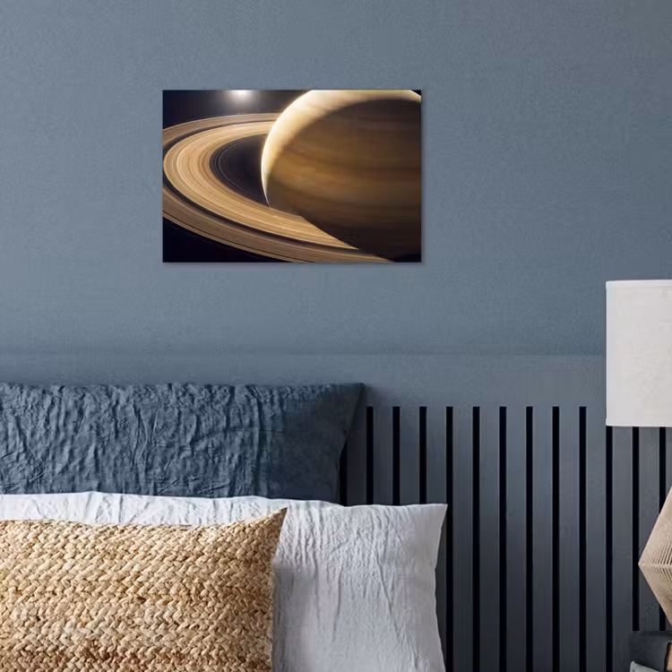 Poster - Planet - Rings - Space - Planeet - Ringen - Ruimte poster papier klein